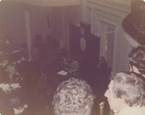 Legislators in the House chamber of the Capitol in Montgomery, Alabama.
