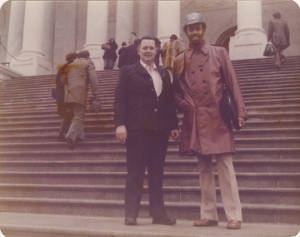 Albert "Peter" Datcher and another member of the American Agriculture Movement in Washington, D.C., during federal hearings on the organization.