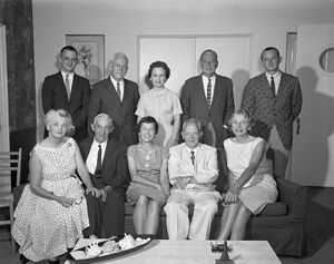 Members of the Moreland and Smith families at the home of Moreland Smith at 3236 Bankhead Avenue in Montgomery, Alabama.