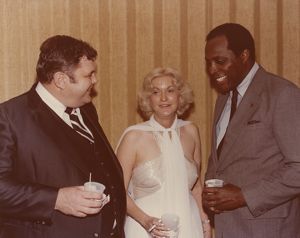 Ben and June Collier with Vernon Jordan, Jr., at the annual meeting of the Metropolitan Montgomery Urban League.