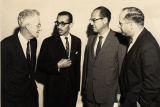 Clifford Durr with civil rights leaders in Chapel Hill, North Carolina.