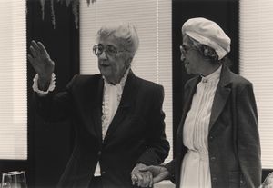 Virginia Durr and Rosa Parks.