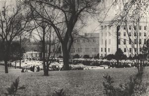 Selma-to-Montgomery marchers moving toward the steps of the Capitol in Montgomery, Alabama.