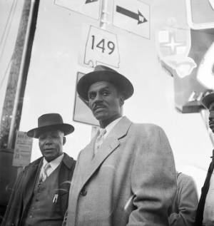 Fred Shuttlesworth and other African Americans during an attempt to integrate buses in Birmingham, Alabama.