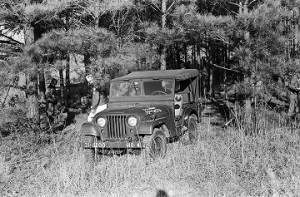 National Guard troops camping in the woods during the Selma to Montgomery March.