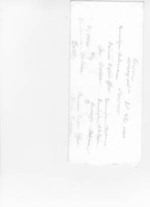 Envelope Addressed to Eileen Walbert (back)