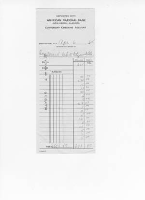 Concerned White Citizens of Alabama Deposit on April 6, 1965