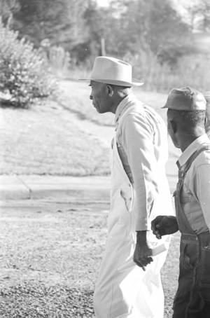James Kolb walking outside during a civil rights demonstration in Luverne, Alabama.