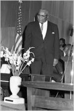 Martin Luther King, Sr., speaking to an audience at Holt Street Baptist Church in Montgomery, Alabama.