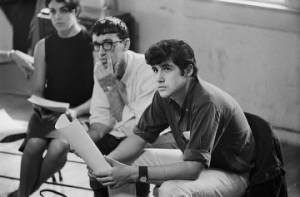 Audience members, probably civil rights workers in Alabama, listening to Don Jelinek speak.