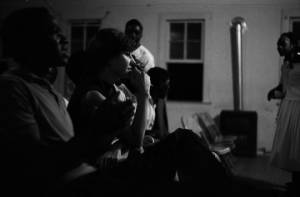 Patricia Gorence in the audience at a civil rights meeting in Alabama.
