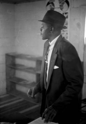 Willie Lee Wood, Sr., standing inside the Autauga County Voters Association office in Prattville, Alabama.