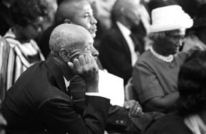 Audience listening to testimony before the Senate Subcommittee on Employment, Manpower, and Poverty, during a hearing at the Heidelberg Hotel in Jackson, Mississippi.