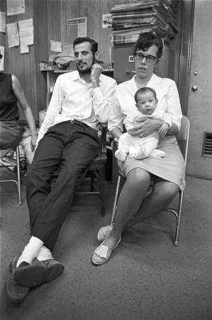 Paul and Pat Bokulich, SCLC workers in Greene County, Alabama, with their infant daughter, Rebecca.