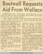 Boutwell requests aid from Wallace