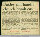 Baxley will handle church bomb case