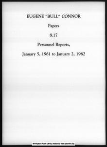 Personnel Reports, January 5, 1961 to January 2, 1962