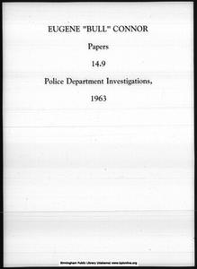 Police Department Investigations, January to May 1963