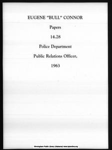 Police Department Public Relations Officer, 1963