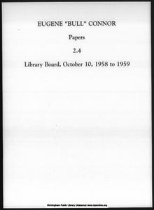 Library Board, October 10, 1958 to 1959