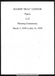 Planning Commission, March 3, 1959 to July 31, 1959