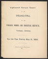 Eighteenth annual report of the principal of the Tuskegee Normal and Industrial Institute, Tuskegee, Alabama, for the year ending May 31, 1899
