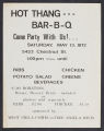 Hot Thang Bar-B-Q, Come Party With Us!, West Philadelphia Committee to Free Angela Davis, May 13, 1972