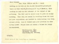 Correspondence Between Mrs. Hope, Mrs. Hill, and Mrs. Shivery, March 10, 1931