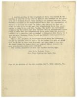 Neighborhood Union Minutes, May 7, 1914