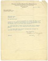 Correspondence Between Women's American Baptist Home Mission Society and Mrs. John Hope, May 10, 1915