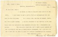 Correspondence Between George C. Busher and Mrs. Sale, February 7, 1916