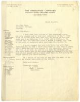 Correspondence Between The Associated Charities Atlanta's Family Welfare Society and Mrs. John Hope, March 10, 1922