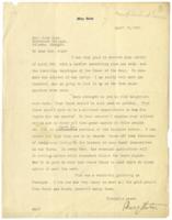 Correspondence Between Mary Antin and Mrs. Hope, April 19, 1922