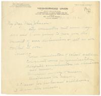Correspondence Between Mrs. John Hope and Mrs. Johnson, October 18, 1922