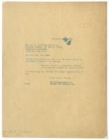 Correspondence Between W. R. Chivers and Mr. E. F. Frazier, November 6, 1924