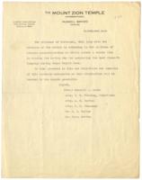 Correspondence Between Rev. Russell S. Brown and Citizens of Cleveland, 1926