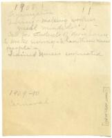 Neighborhood Union Timeline Draft, circa 1930