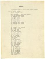 Appendix Testimonial Banquet at Morgan Hall Spelman College Guests, July 11, 1933
