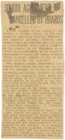 "School Agreement Cancelled By Boards", 1914