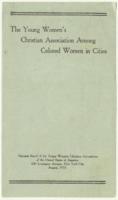 "The Young Women's Christian Association Among Colored Women in Cities", August 1915