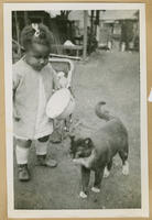 Toddler and Cat, circa 1930