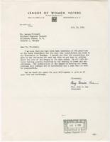 Correspondence From Mrs. John G. Lee to George S. Mitchell, July 30, 1954
