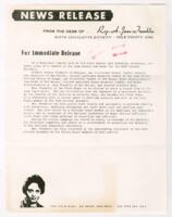 "News Release From the Desk of A. June Franklin", December 2, 1966