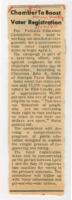 "Chamber to Boost Voter Registration", March 12, 1966