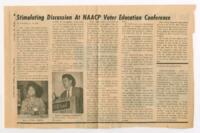 "Stimulating Discussion at NAACP Voter Education Conference", October 19, 1968