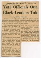 "Vote Officials Out, Black Leaders Told", December 14, 1968