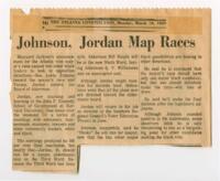 "Johnson, Jordan Map Races", March 10, 1969