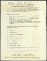 "War on Poverty, Join the Fight to Improve Our Neighborhood", circa 1967