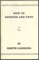 "How to Register and Vote in North Carolina", 1944