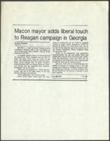"Macon Mayor Adds Liberal Touch to Reagan Campaign in Georgia", December 4, 1983